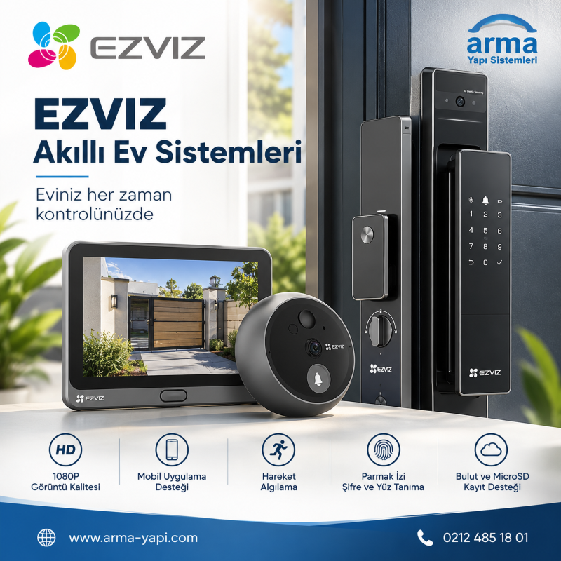 EZVIZ Akıllı Ev Sistemleri | Akıllı Kilit ve Kapı Dürbünü - EZVIZ Akilli Ev Sistemleri 800x80 1